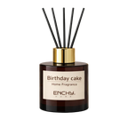 Home fragrance diffuser labeled 'Birthday Cake' by Enchy 