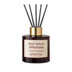 Home fragrance diffuser labeled 'Red Velvet Milkshake' by Enchy 